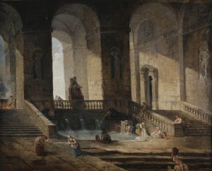 Lavandières dans une architecture romaine
