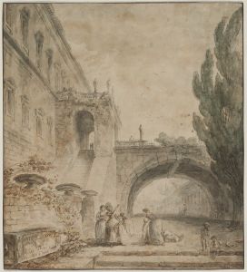 A Palace with an Arched Bridge