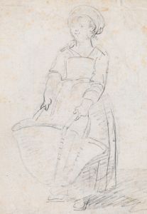 Little Girl with a Large Basket