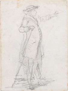 Man with a Walking Stick, Seen in Profile