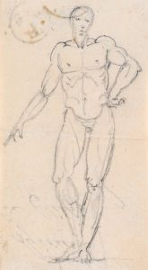 Statue of a Male Nude with Hand on Hip