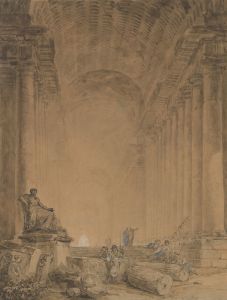Figures in a Colonnade