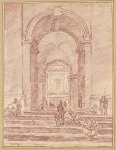 Figures in a Roman Arcade