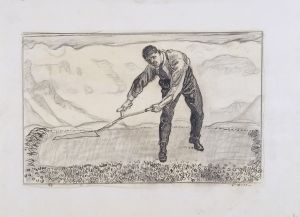 Mower on the field