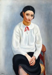 Femme au corsage blanc