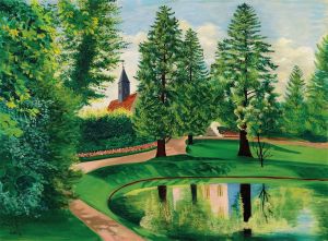 Le parc et le bassin du château de Gressy