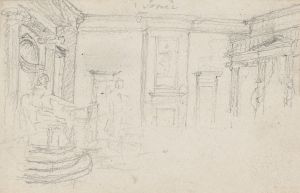 Sketch for the Interior of the Maryland State House, Annapolis