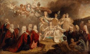 Allégorie des fiançailles de Louis XV avec l’infante Marie-Anne-Victoire d’Espagne