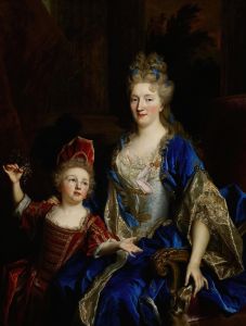 Portrait of Catherine Coustard, Marquise of Castelnau, Wife of Charles-Léonor Aubry with Her Son Léonor