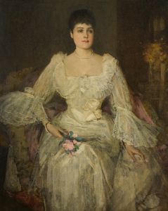 A lady in white