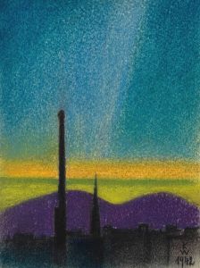 Abendlandschaft Wien