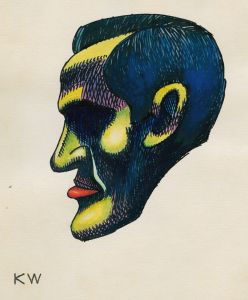 Kopfstudie, aus; ‘Profile’, 10 Blätter, Graz IV