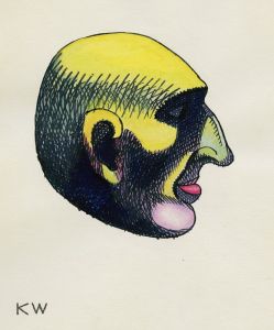 Kopfstudie, aus; ‘Profile’, 10 Blätter, Graz V