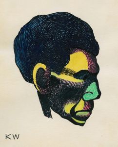 Kopfstudie, aus; ‘Profile’, 10 Blätter, Graz VI