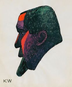 Kopfstudie, aus; ‘Profile’, 10 Blätter, Graz VIII
