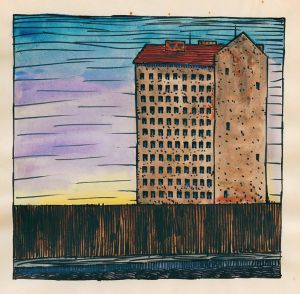 Kopfstudie, aus; ‘Profile’, 10 Blätter, Graz XII