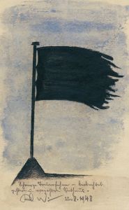 Schwarze Trauerfahne