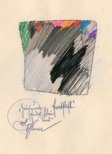 Zeichnung; Feder, Blei und Farbstift