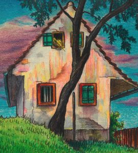 Haus im Abend