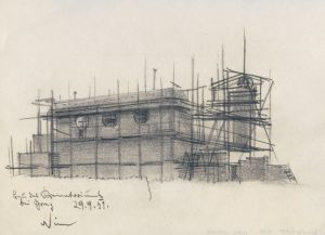 Bau des Krematoriums bei Graz