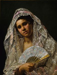 Spanish Dancer Wearing a Lace Mantilla