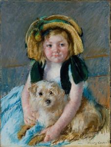 Sara avec son chien