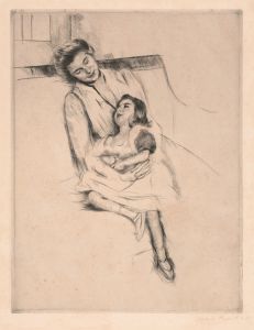 Jeannette and her mother seated on a sofa