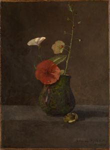 Blumenstilleben im grünen Krug