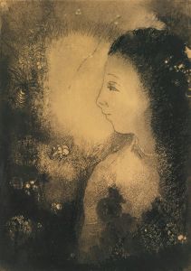Profil De Femme Avec Fleurs