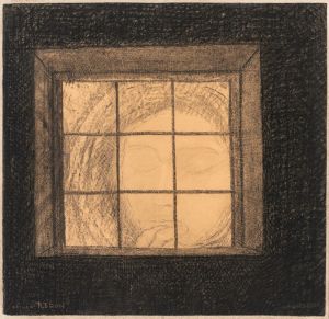 Visage derrière une fenêtre