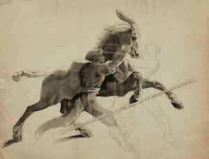 Cheval emballé d’après Géricault