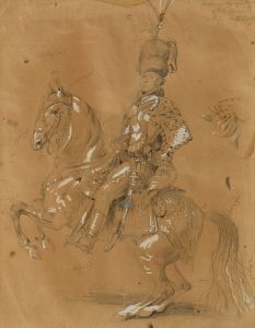 Theodor Aron de Bistra zu Pferd