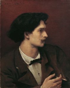 Self-portrait with cigarette