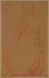 Femme assise, de face