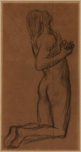 Femme nue agenouillée