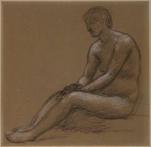 Femme nue assise