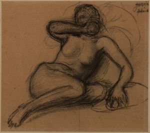 Femme nue, à demi-étendue
