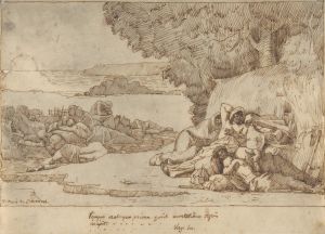 Sleep; sketch for the painting, now in the museum at Lille