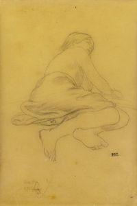 Reclining Semi-Draped Figure