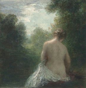 Baigneuse assise de dos