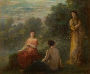 Trois Nymphes Près D’une Source