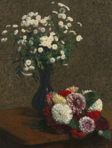 Fleurs; camomille et dahlias