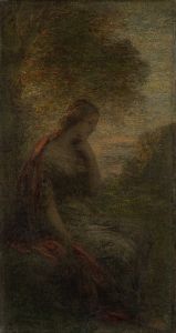 Young Woman under a Tree at Sunset, called ‘Autumn’