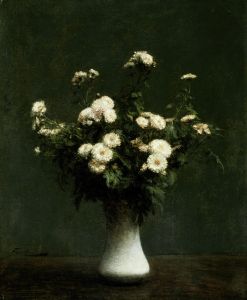 Vase of Chrysanthemums