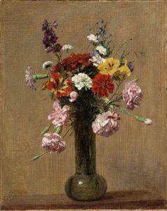 Fleurs diverses dans un vase
