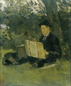 Jan Verkade  Painting under a Tree at Hattem