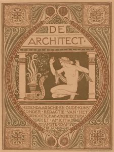 Omslagontwerp voor; De Architect, 1911
