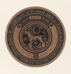 Ontwerp voor ex libris van W.C.Th. van der Schalk