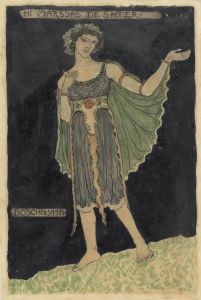 Ontwerp voor kostuum voor Boschnymph