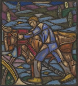 Ontwerp voor raam in het Nederlands Paviljoen op de tentoonstelling Arts Décoratifs te Parijs, 1925